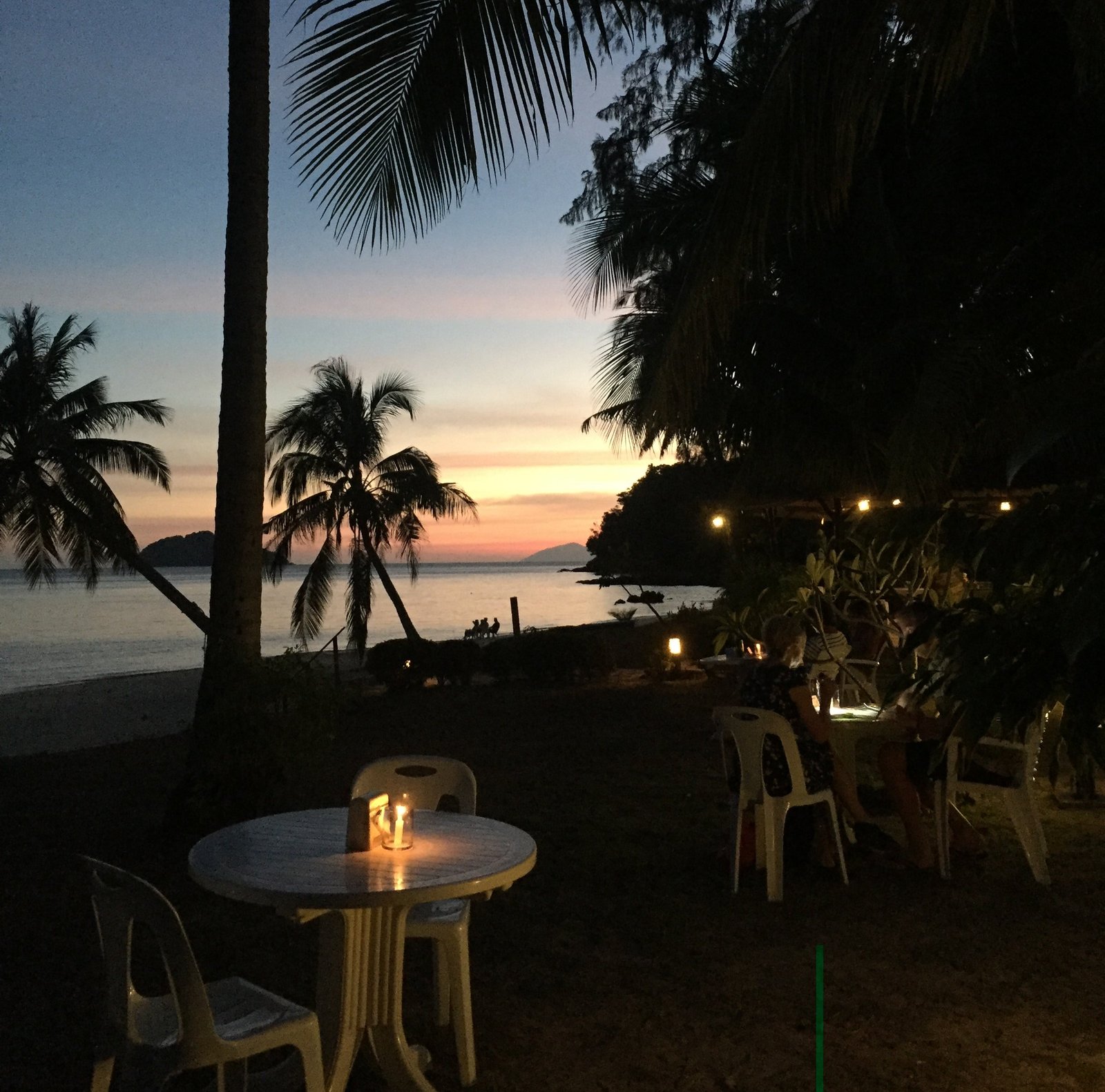 Evening atmosphere by the sea at Pansand Resort