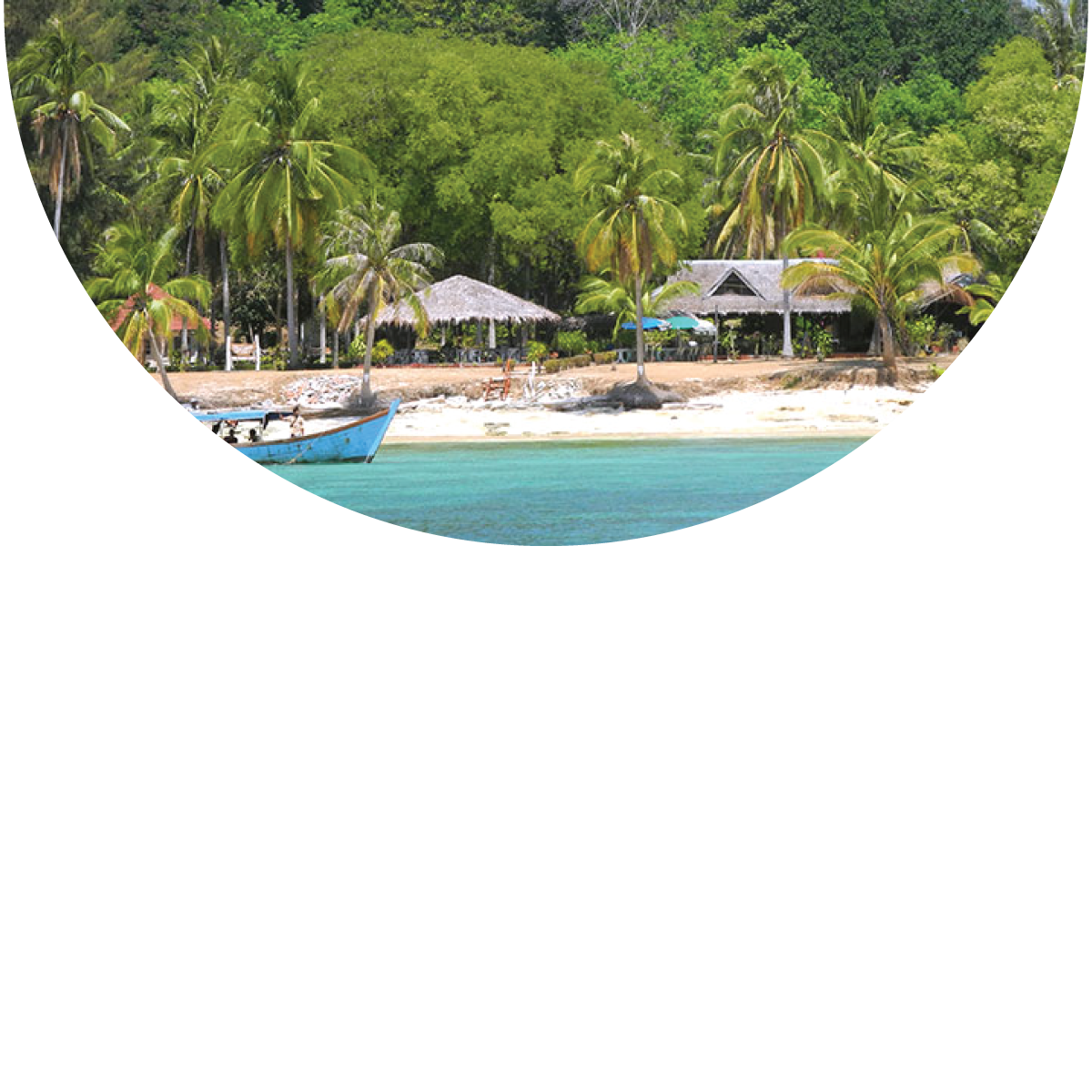 Pansand Resort beach and tropical island scenery